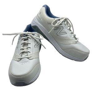 New Balance WW928WB3 Leather Walking Shoes Sneakers White/Blue Size 9.5